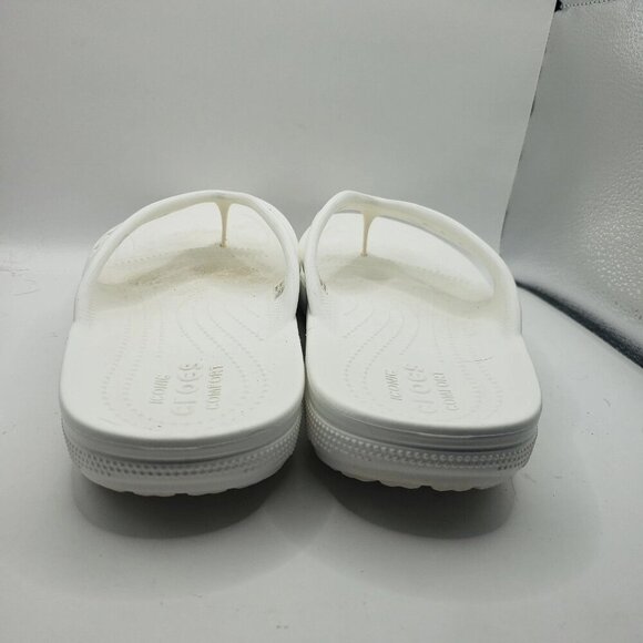Crocs Men's Sandals Baya II Flip Flop Size 11 All White 208192 100 - Picture 5 of 7